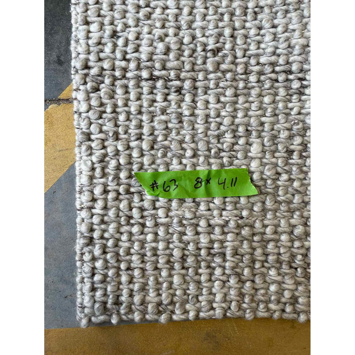 5' x 8' Chunky Knotted Gray Wool Rug #63 - colletteconsignment.com