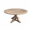 Cronos Round Dining Table in Pickled Teak