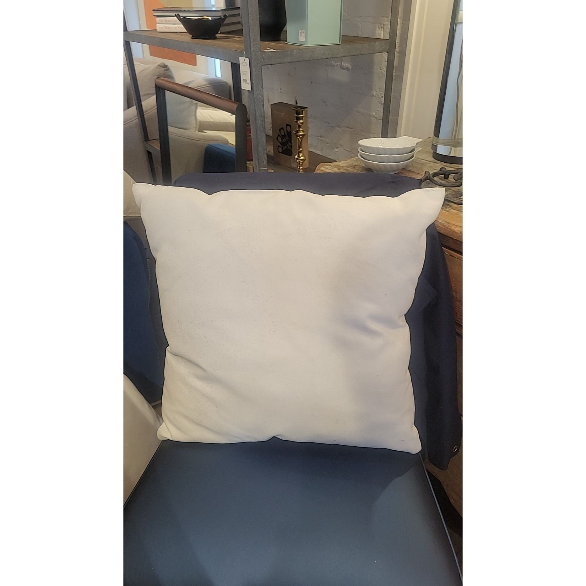 Small White Outdoor Pillow - AS IS