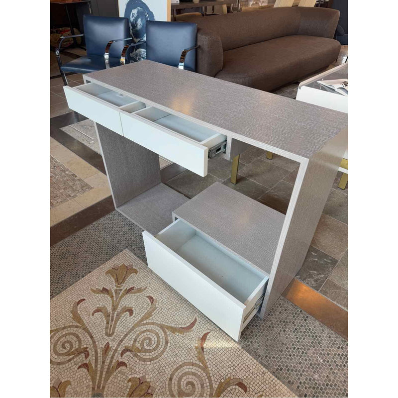 Gray & White Console w/ 3 Drawers