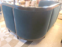 Custom U-Shaped Mohair Banquet w/ Wood Frame (AS IS)
