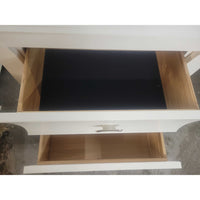 PAIR of Contemporary White Wood Dovetailed 2-Drawer Nightstands