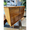 3-ft Mid-Century Maple Cabinet w/ Sliding Glass Doors by Paul McCobb
