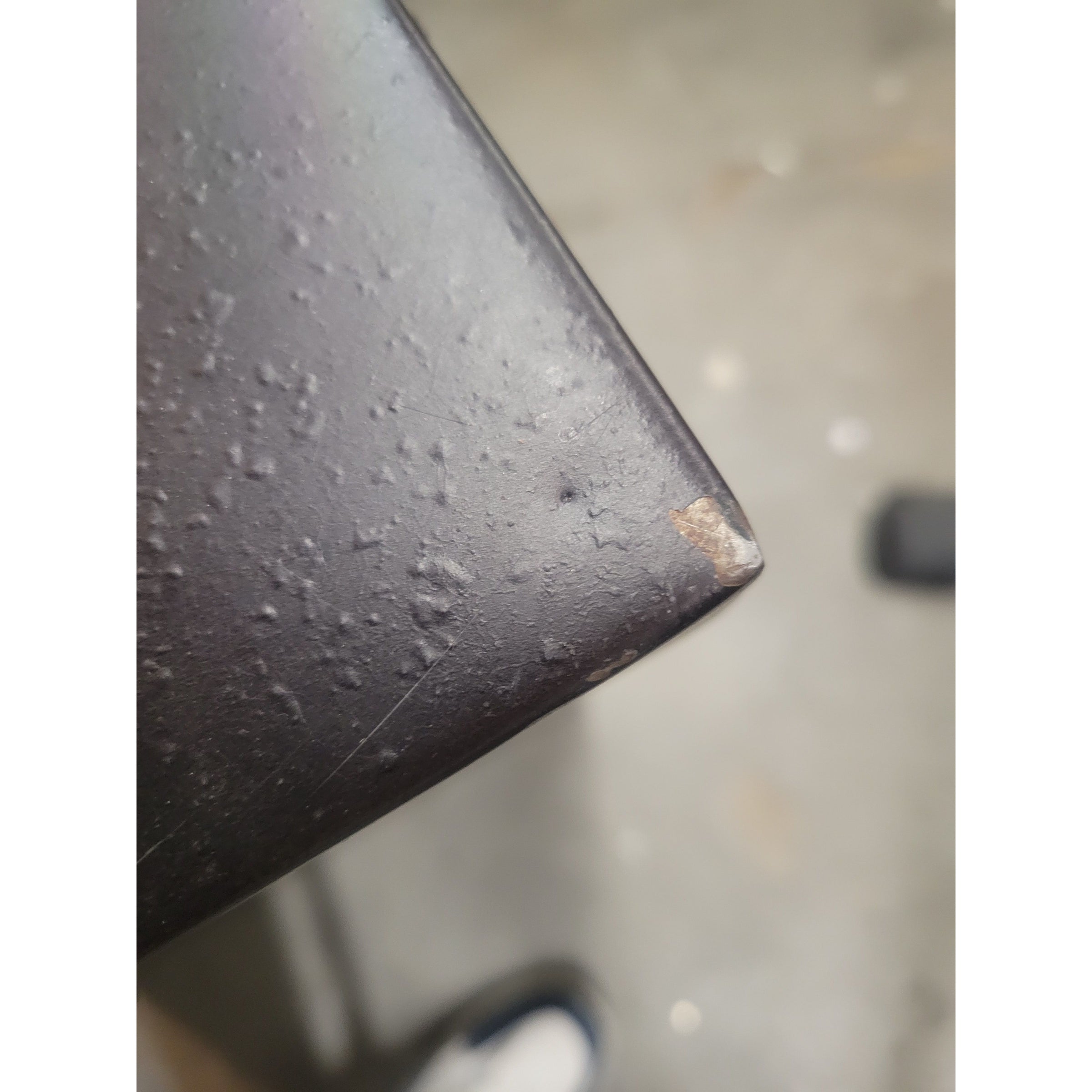 Black Studded Metal 1-Drawer Nightstand - colletteconsignment.com