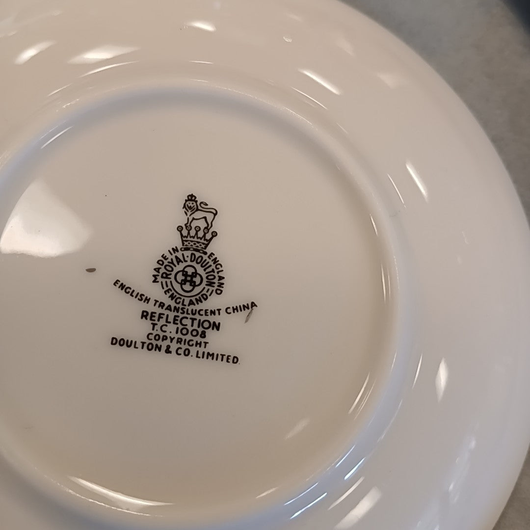 SET of 6 Espresso w/ 8 Saucers by Royal Doulton "Reflection"