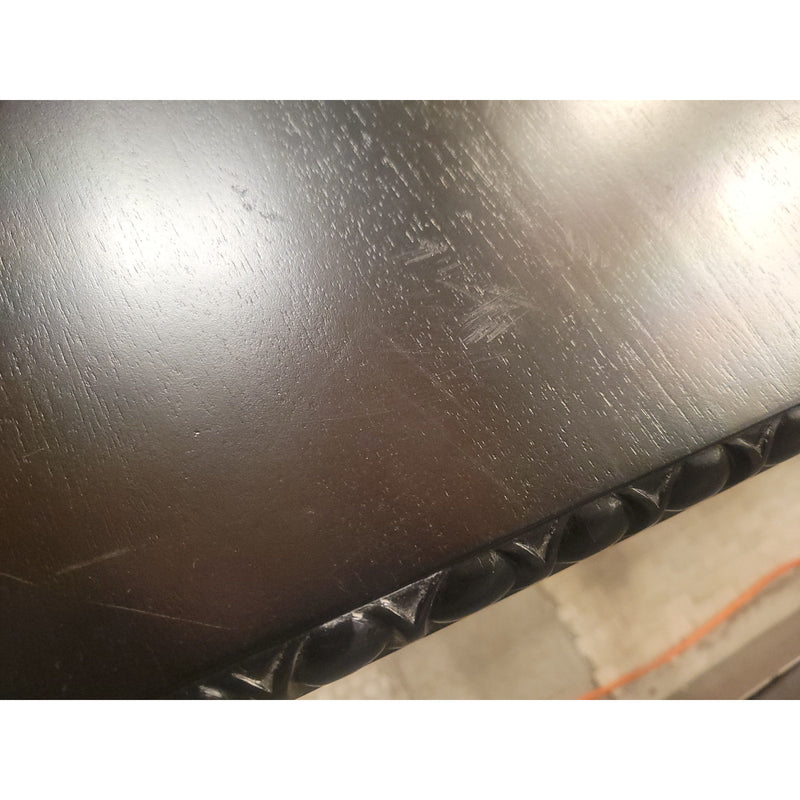 Black Wood Gothic Revival Square Table by Noir