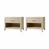 Pair of Graydon Bone Shagreen Open Night Stands