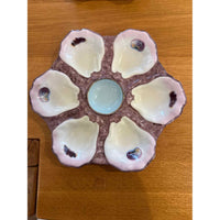 Antique Limoges Oyster Plate, 9" Dia x 1" H