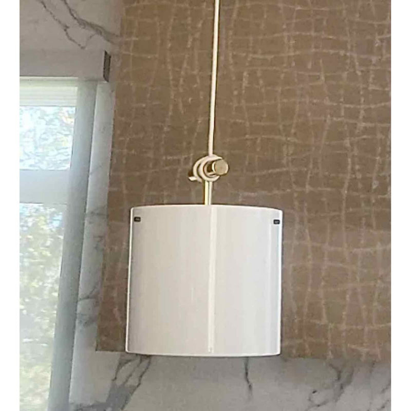 Castor Fresnel White Metal & Brass Ceiling Pendant