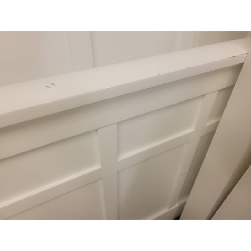 King-Sized White Wood Bed Frame by Land of Nod