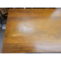 Mid-Century Style Chestnut Wood & Metal 3-Drawer Desk (AS IS)