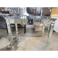 Mirrored Vanity w/ Tabletop Drawers & Folding Mirror (AS IS) - colletteconsignment.com