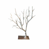 Silver Tone Metal Tree Sculpture