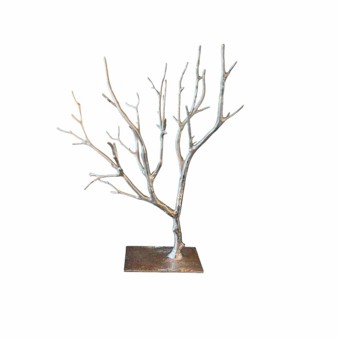 Silver Tone Metal Tree Sculpture