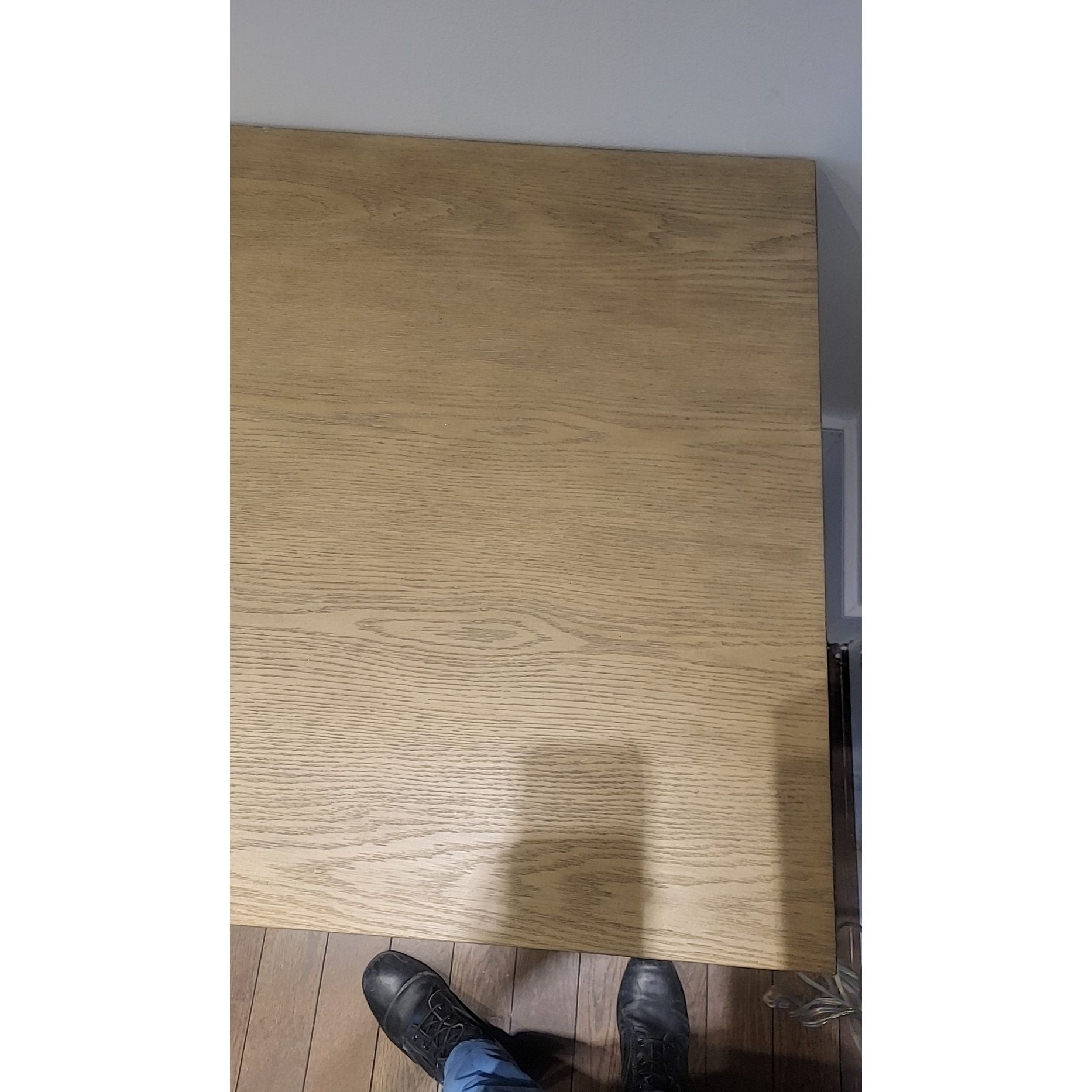 Printer's Ash Wood Executive Desk w/ 4 Drawers - colletteconsignment.com