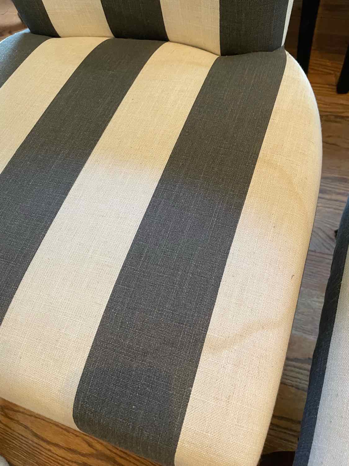 SET of 4 Striped Dining Chairs w/ Nailheads by Safavieh (AS IS)