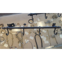 Wall-Mounted Iron Coat Rack Bar w/ 4 Hooks - colletteconsignment.com