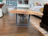 Live Edge Slab Coffee Table on Metal Legs