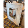 Square White Tin Mirror