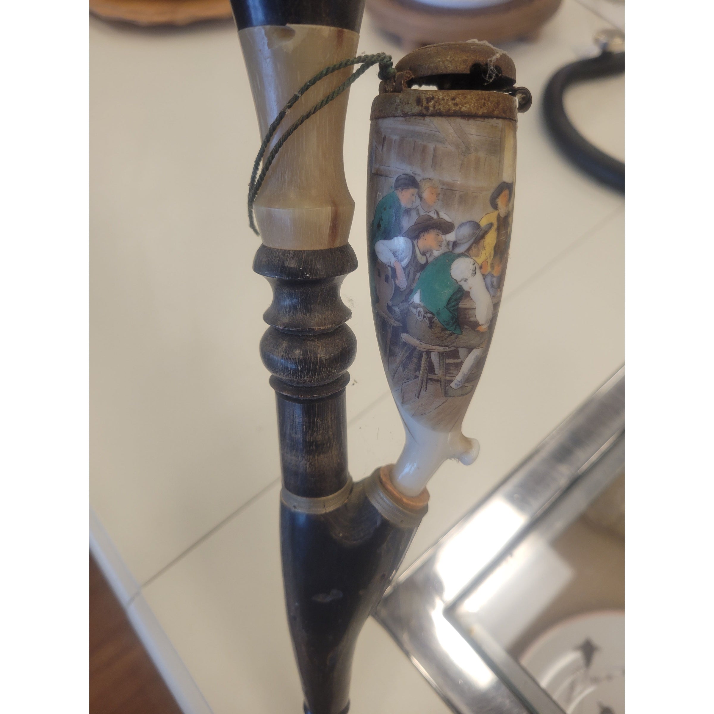 WWI German Reservist Porcelain Tobacco Pipe - colletteconsignment.com