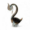 Vintage Smoked Glass Crane by Murano