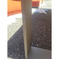 Light Gray Velvet Bench w/ Brushed Metal Legs