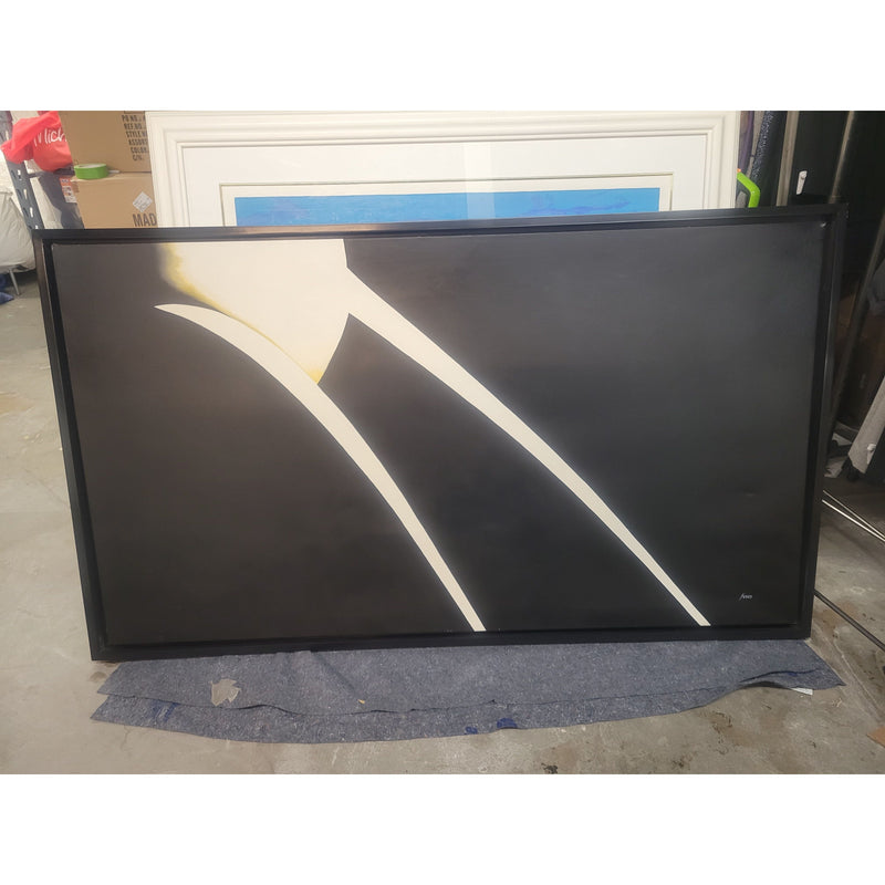 'Bread' Painting by Stanley Kovics in Black Frame