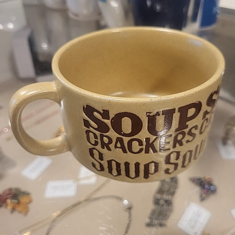 Ceramic "Soup Crackers Soup" Mug