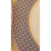 Hermes Tie Set Porcelain Salad / Dessert Plate w/ Purple Trim