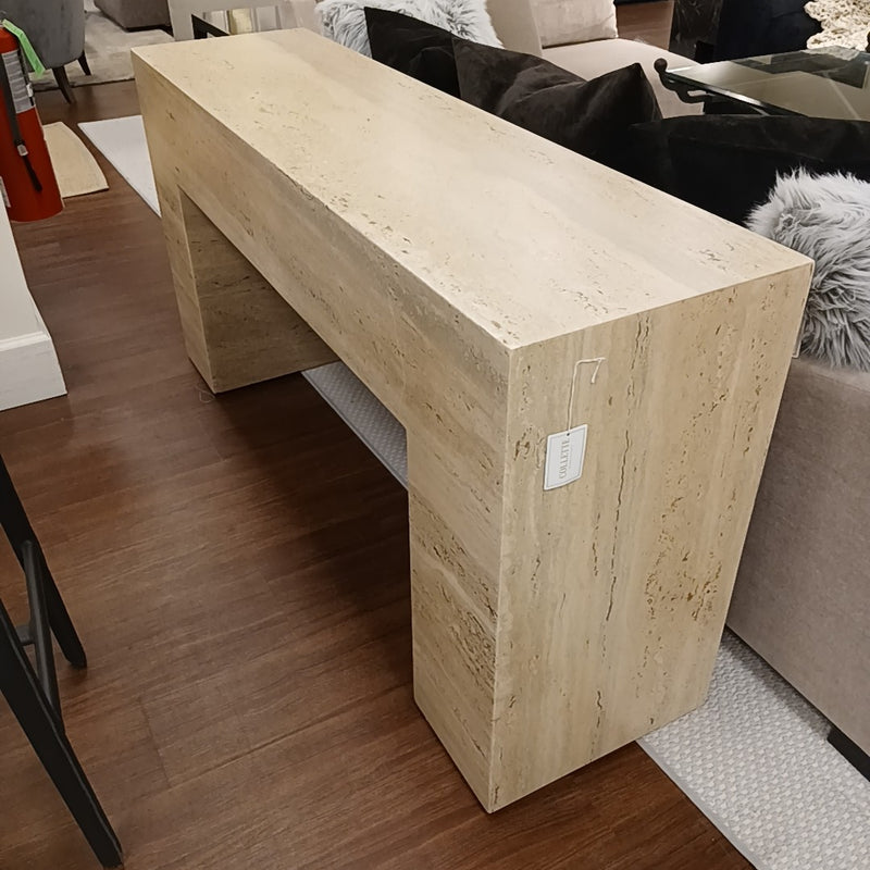 Brooklyn Travertine Console Table