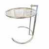 Glass & Chrome Adjustable Table E1027 by Eileen Gray for ClassiCon