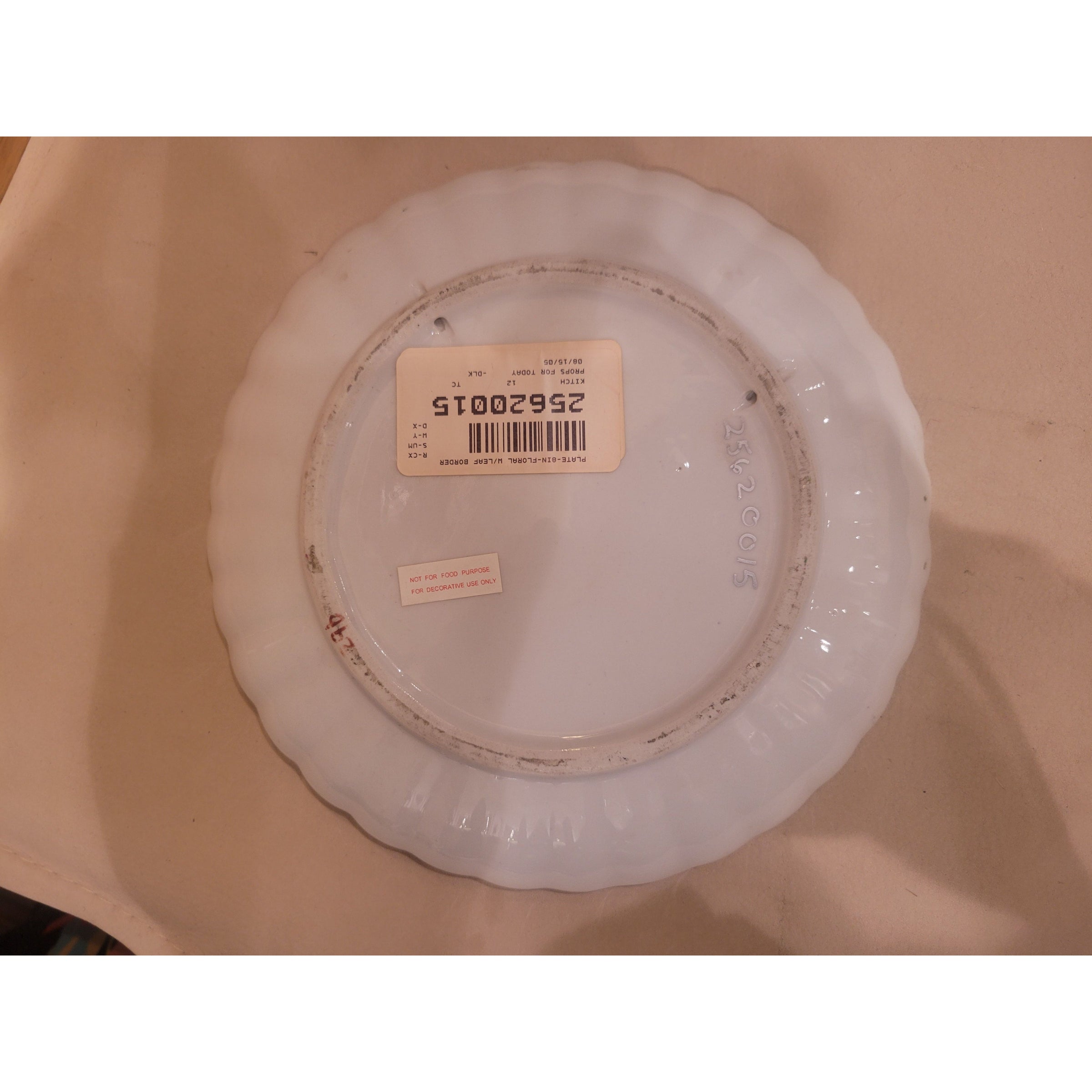 Vintage Floral Themed Painted Porcelain Plate by Two's Company