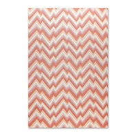 10.5x13-ft Grapefruit Chevron 'Catalyst' Wool Rug by Merida