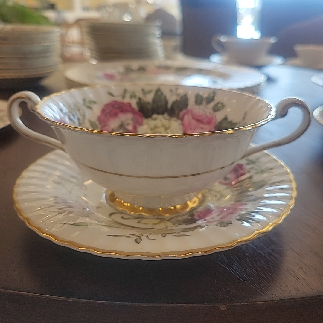 DuBarry Queen Mary China Soup Bowl w/ Saucer