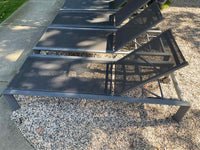 PAIR of Gray Mesh & Metal Outdoor Loungers by Life Outdoor Living (AS IS)