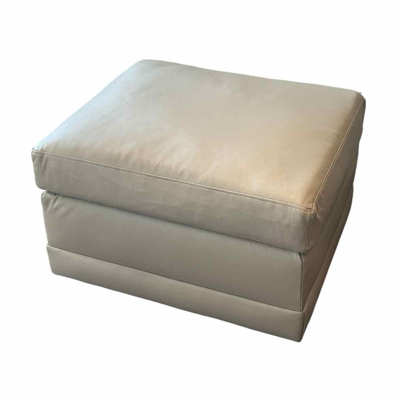 The Warren Pebbled Leather Stone Ottoman,26"Lx22"Dx16"H