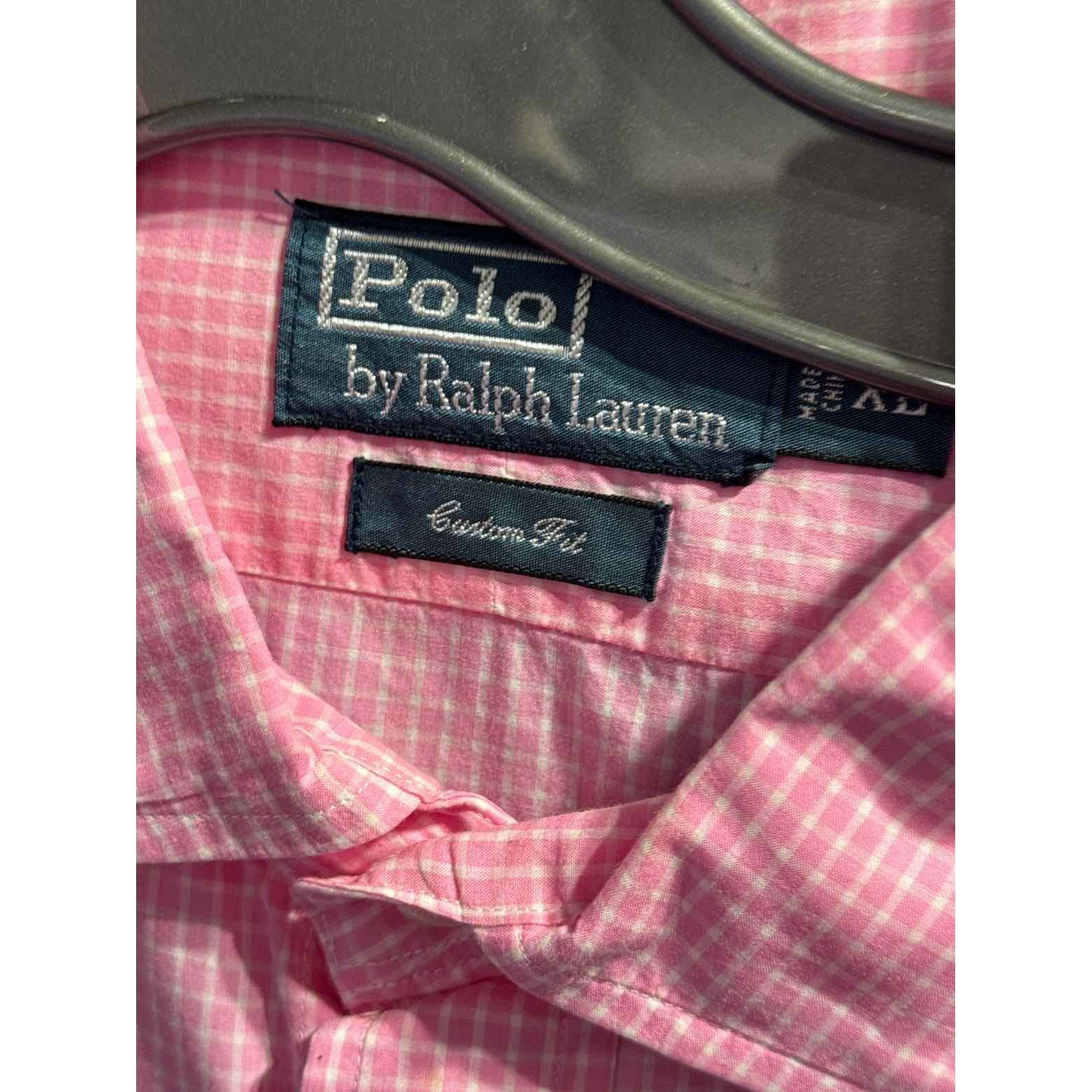 Men's Polo by Ralph Lauren Mens Size XL Red/White Shirt - colletteconsignment.com