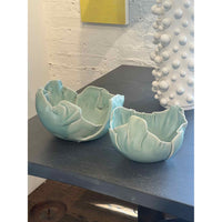 PAIR of Celadon Art Pottery Bowls