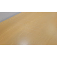 Natural Wood Bench w/ White Leather Cushion