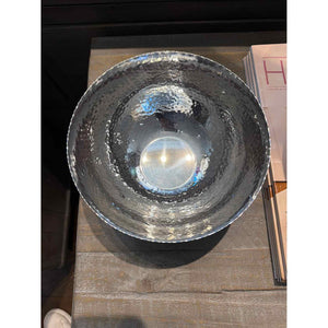 Small Round Hammered Bowl, 8"Dx4"H