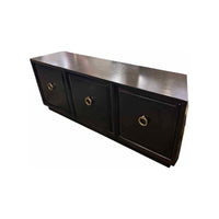 Dark Wood 3 Cabinet Credenza