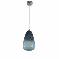 Gray Ombre Swirl Murano Glass Pendant Light