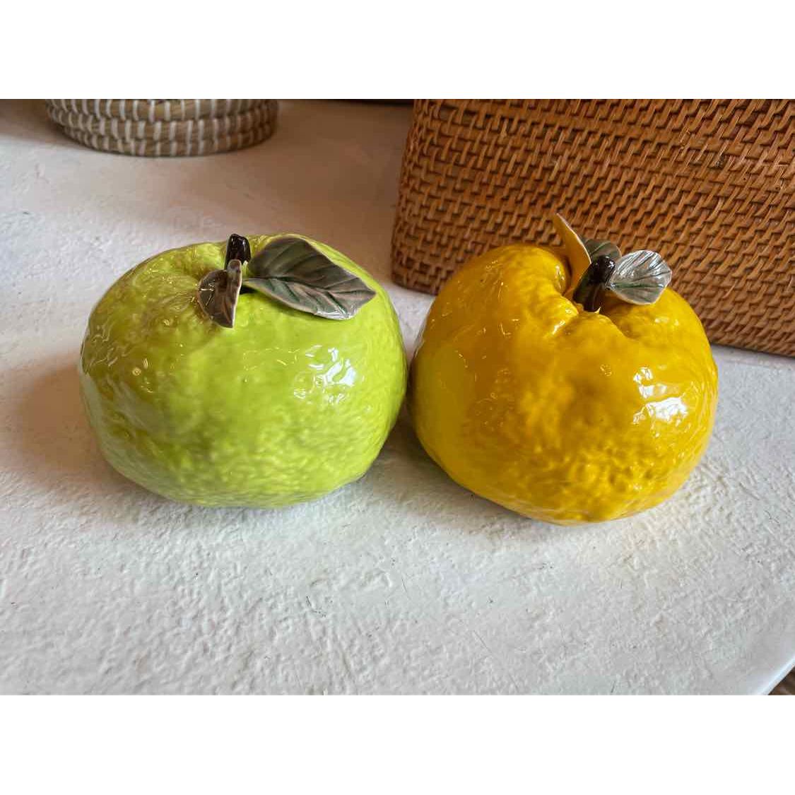 PAIR of Ceramic Apples