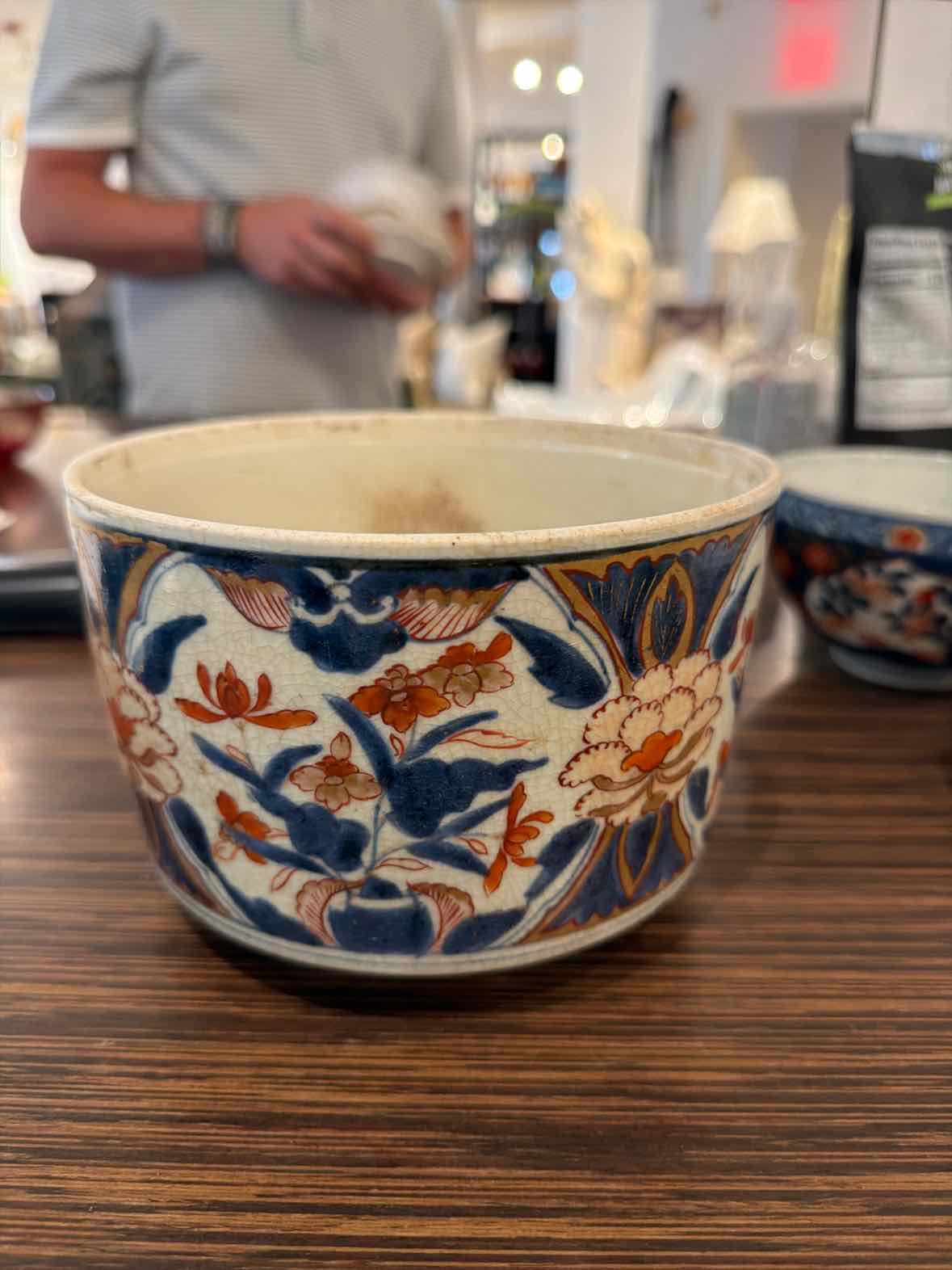Large Antique Imari Bowl 6.5"Diam x 4.5"H
