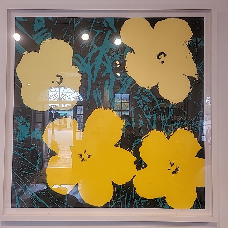 Andy Warhol, Series 11 Print. "Flowers" - 39.5"sq x 2"D