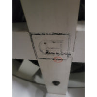 SET of 4 White Wood Cushioned Swivel Stools