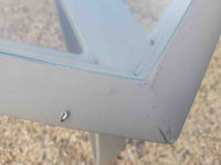 Powder Coat Aluminum Pasadena Dining Table w/ Glass Top by Brown Jordan (AS IS)