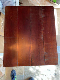 Iron Side Table w/ Dark Wood Top