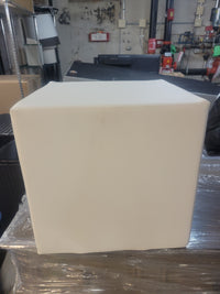 'Love Is Not a Toy' Faux Leather Cube Pouf by Creativando