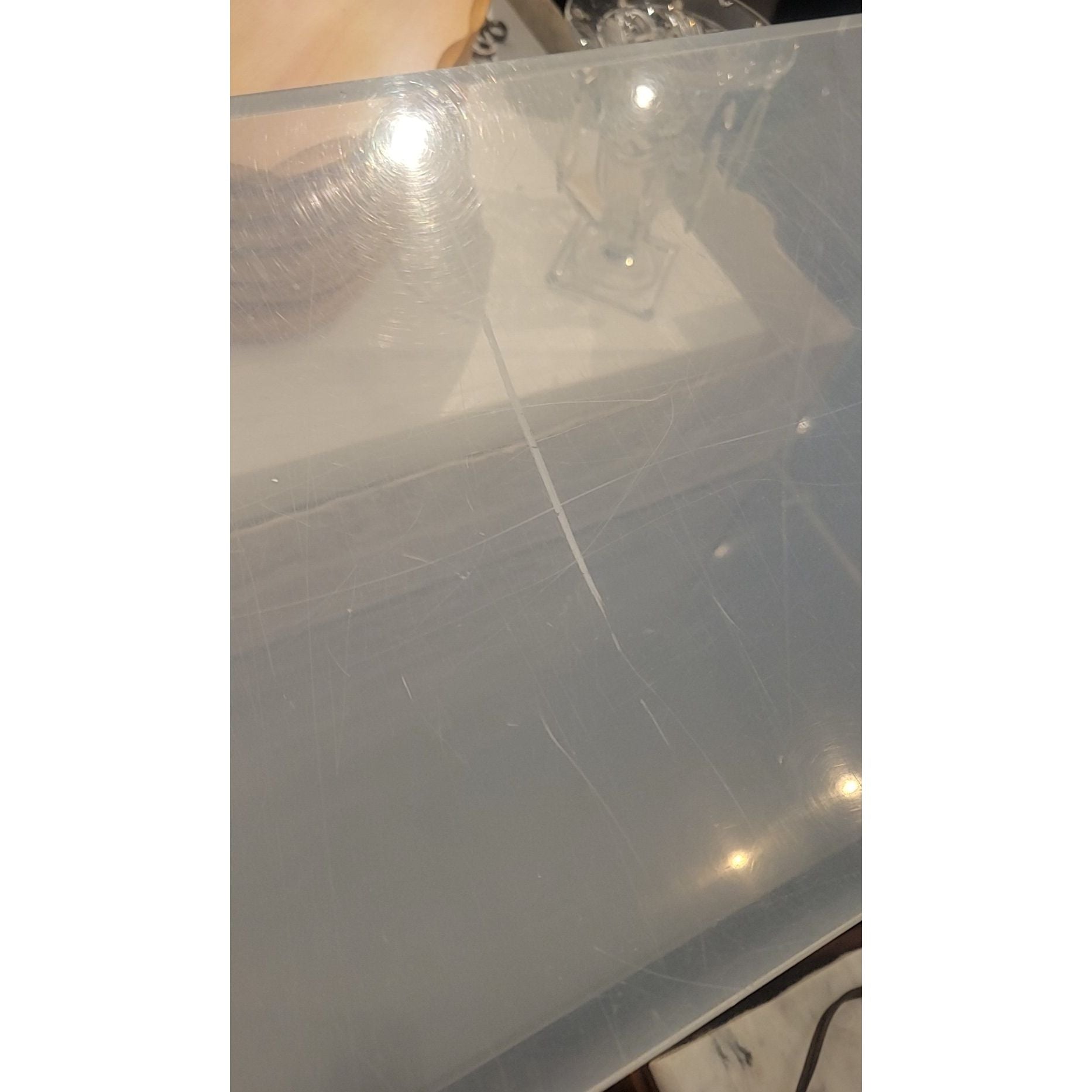 Cloudy Lucite Bookshelf (AS IS) - colletteconsignment.com